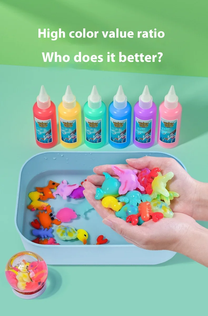 For Magic Water Elf Girl DIY Bottle Handmade Magical Plastic Material Educational Toy Set Box for Kids and Babies