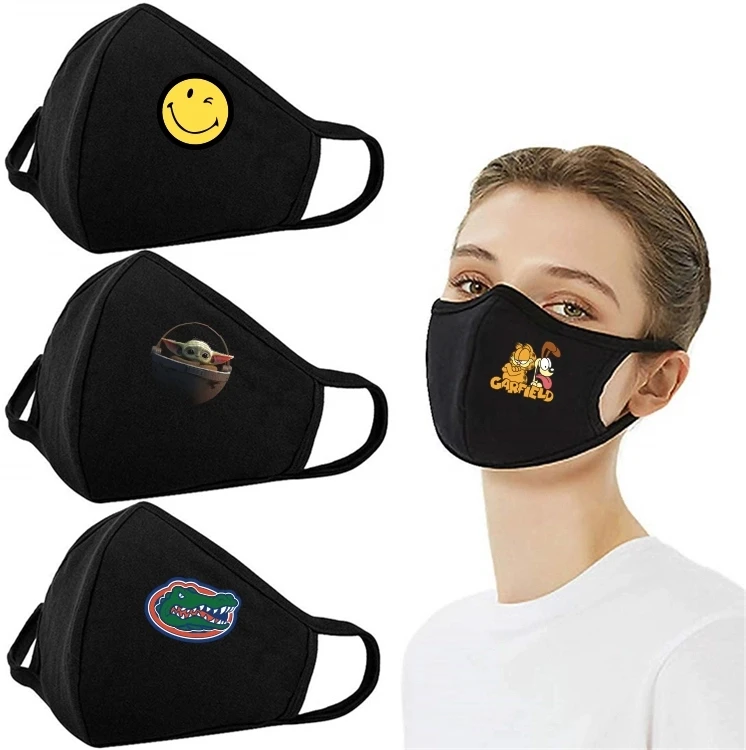 Wholesale Reusable Fabric Mask Custom Logo Print Customize Logo Face