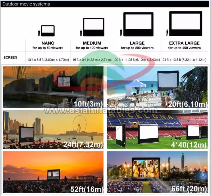 Inflatable Projection Rear Movie Screen