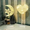 creativity handmade heart rattan plaited Christmas table lamp hotel restaurant indoor Christmas lights
