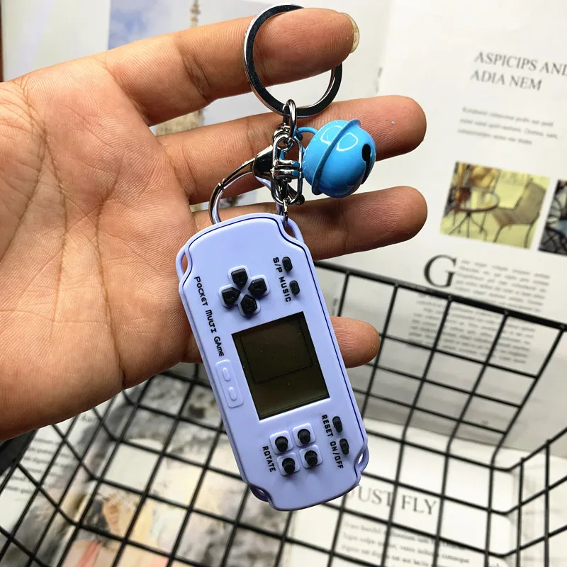 Net Red Creative Retro Game Console Keychain Tetris Palm Psp Nostalgic