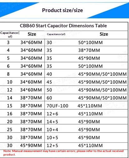 Capacitor Long Life Motor, CBB60, 450VAC - detail 14