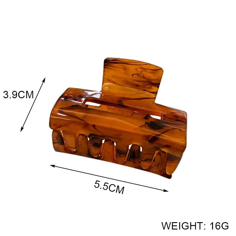 Yucat Korean Women Fashion Hair Accessories Simple Hair Claw  Hollow Acetic Acid Acrylic Tortoise Shell Hair Clips.jpg