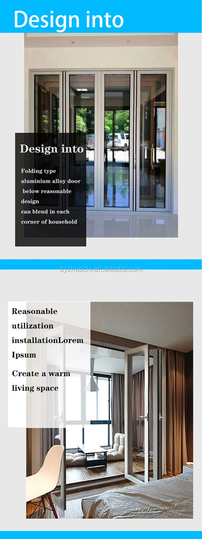 cheap modern used commercial aluminum double glass lift & sliding doors