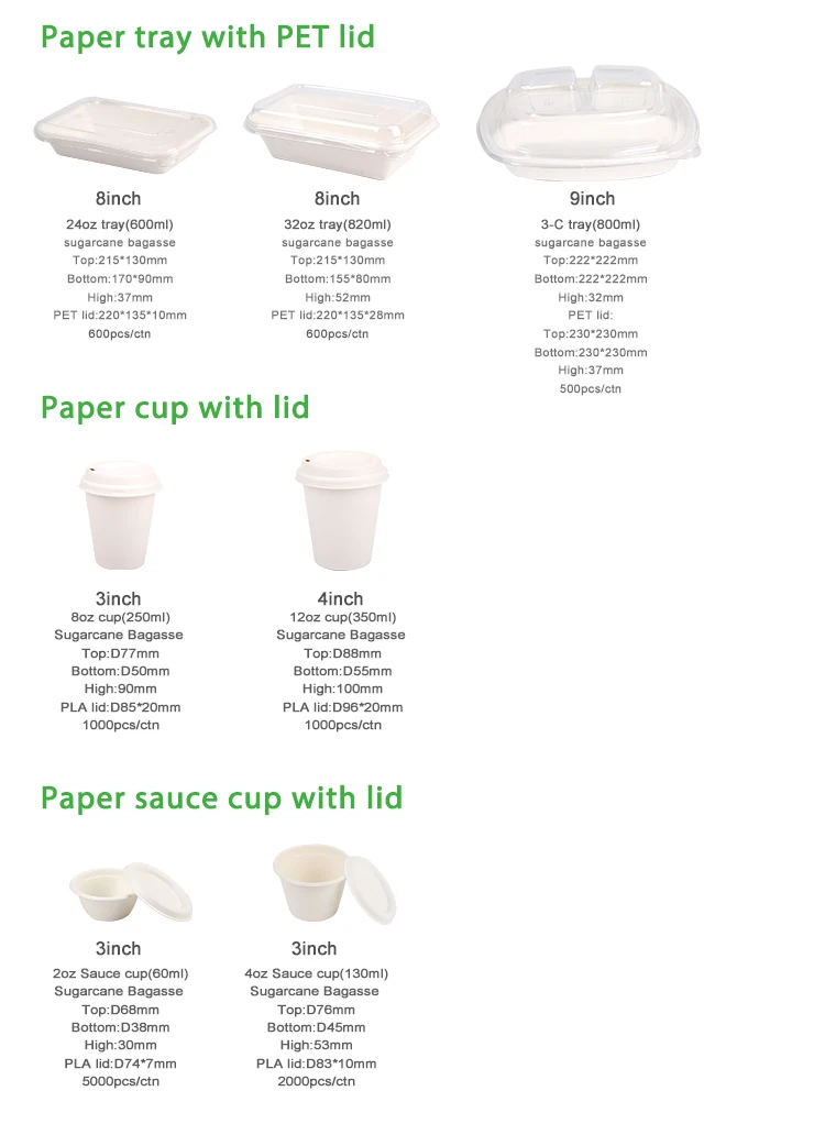 100 Biodegradable Fast Food Paper Packaging For To Go Disposable