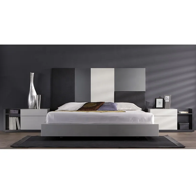Elegante Design Melamin König Größe Schlafzimmer Möbel 20maa080 Moderne