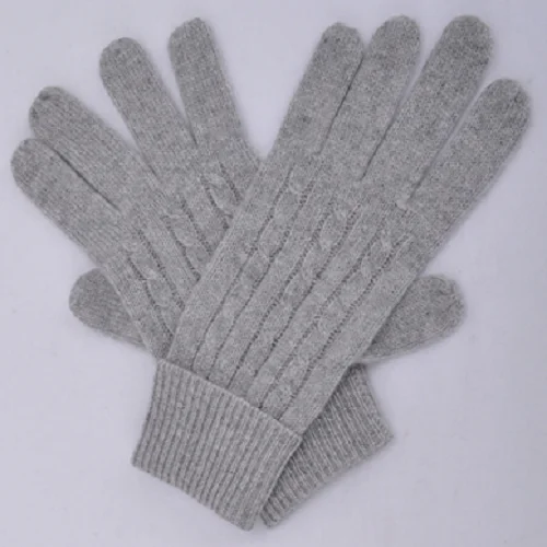 
Classic cable cashmere gloves 100% 