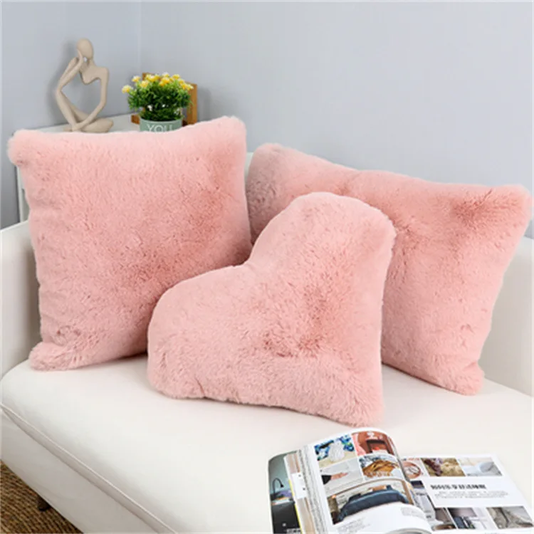European Style Smart Imitated Rabbit Fur Throw Pillow Covers Buy
