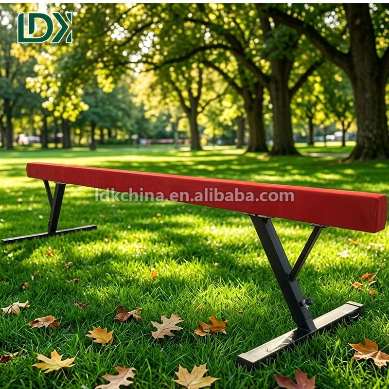 Professional 5m Wooden Balance Beam with Adjustable Height Suede Covered Training Equipment for Gymnastics Gym School