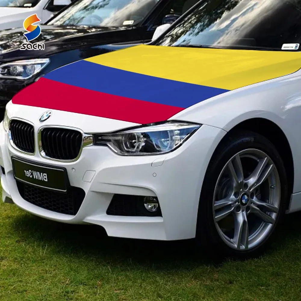 Factory Custom National Flags Polyetser Car Hood Cover Flag Car Engine