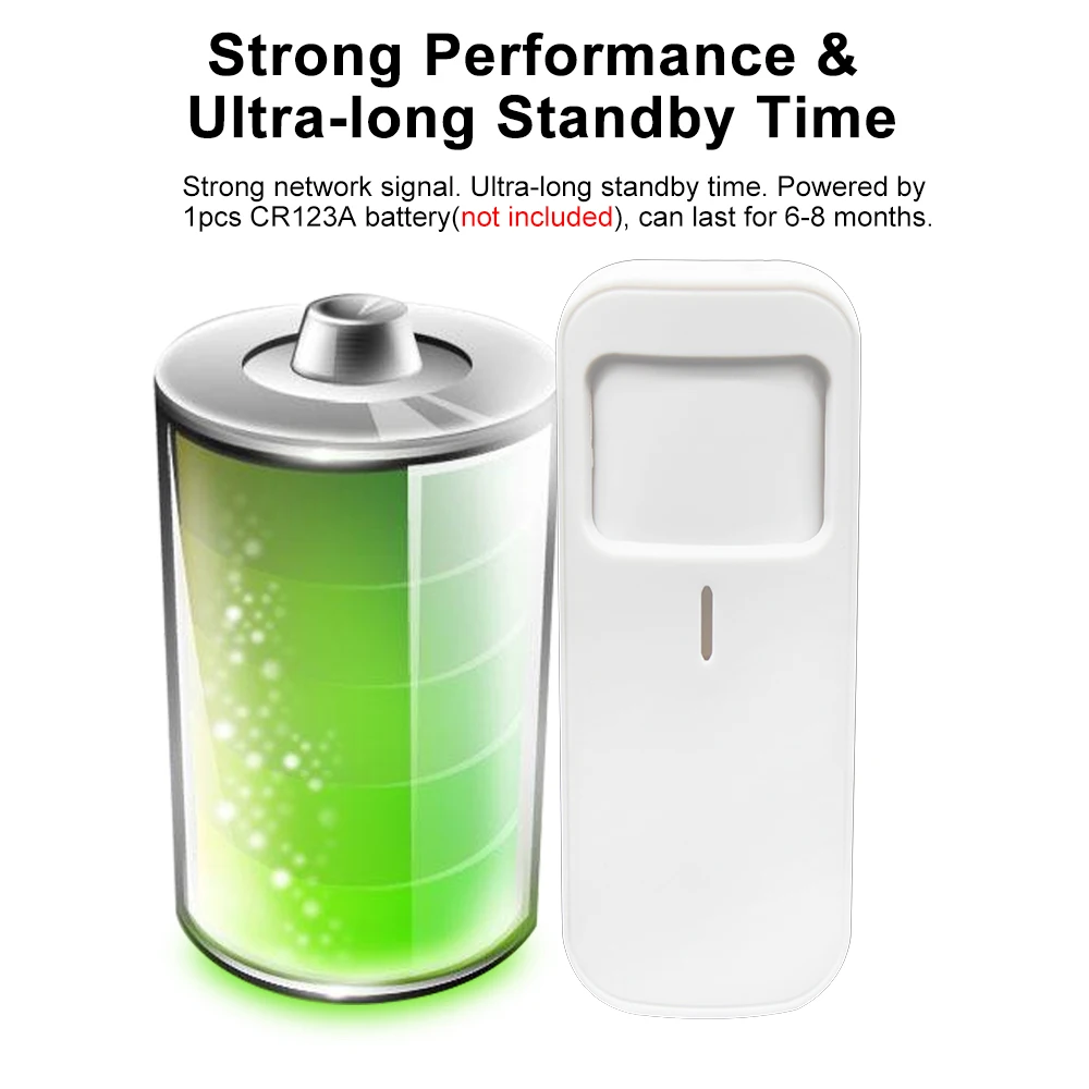 Wale Tuya smart sensor independent wireless motion detector WIFI PIR sensor with Lithium battery CR123A - ANKUX.COM