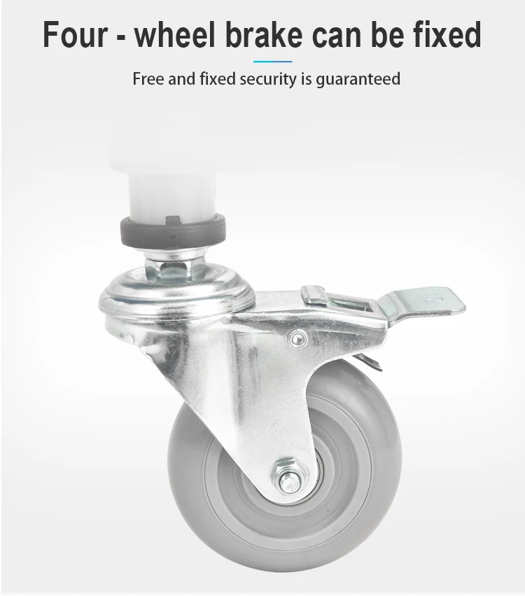 wheeled commode chair with pvc seat and locking casters-2