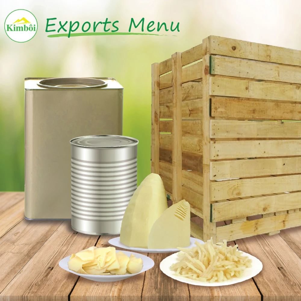Kimboi Tinned Sliced Cu Bamboo Shoots Oem Acid Style Storage Packaging