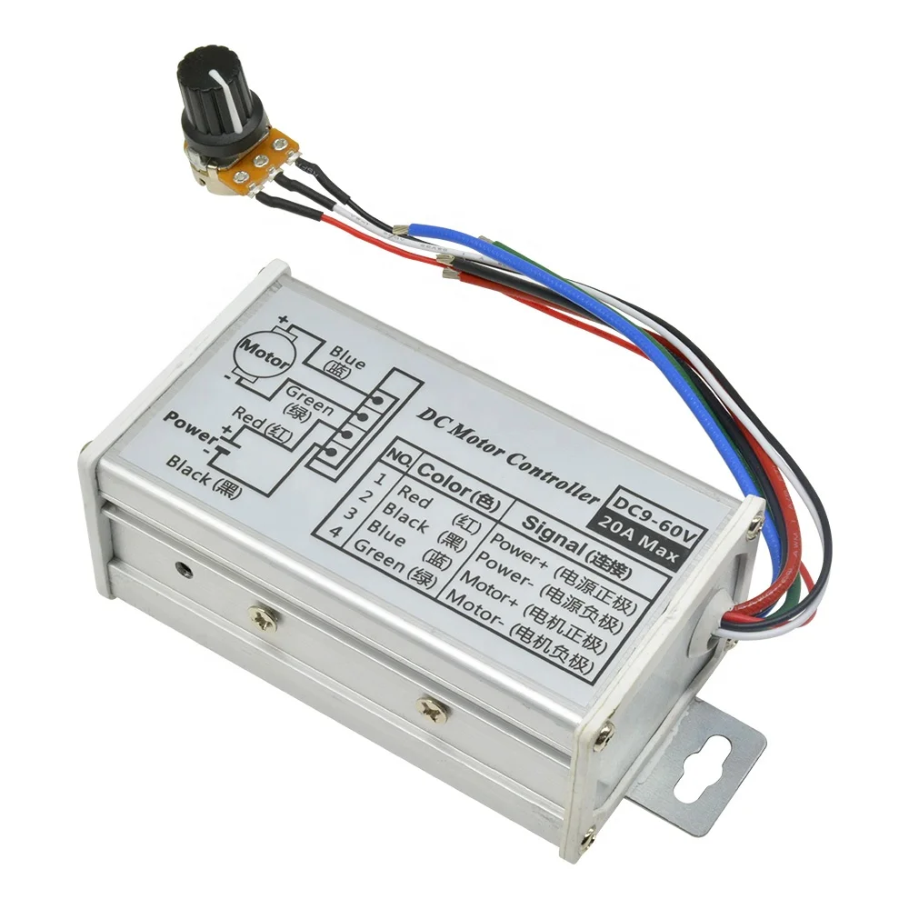 Controlador de Velocidad del Motor del Cepillo DC Sin Escala Regulador de la Velocidad del M/ódulo 12-24V 30A