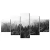 Canvas Oil Living Room Wall Beautiful Scenery Modern Forest 5 Panel Art Customize China Gift Item Decor Painting