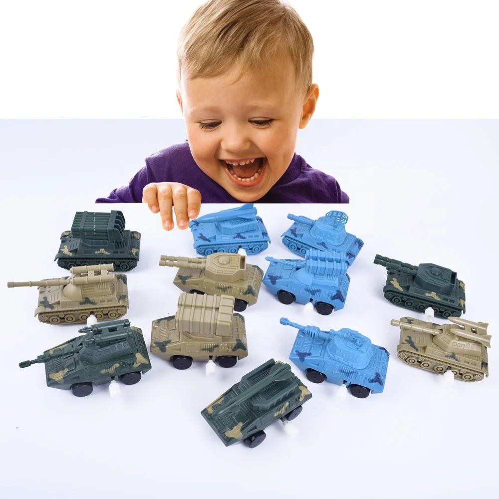 Cartoon Tank Models Plastic Clockwork Wind Up Car Toys