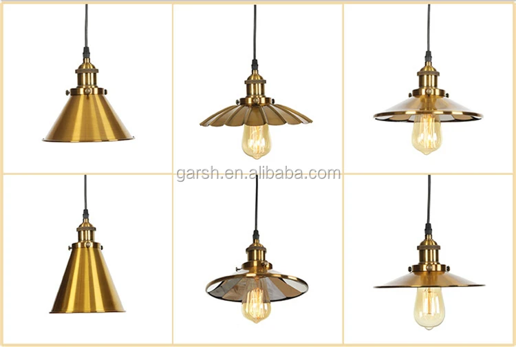 industrial brass pendant lamp