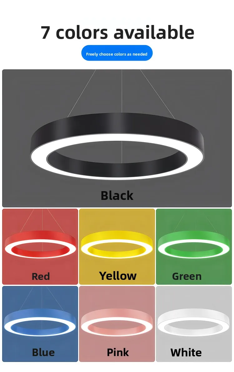 product circular pendant light for billiard hall qingba boxing gym dance studio front desk logo light chandeliers pendant lights-5