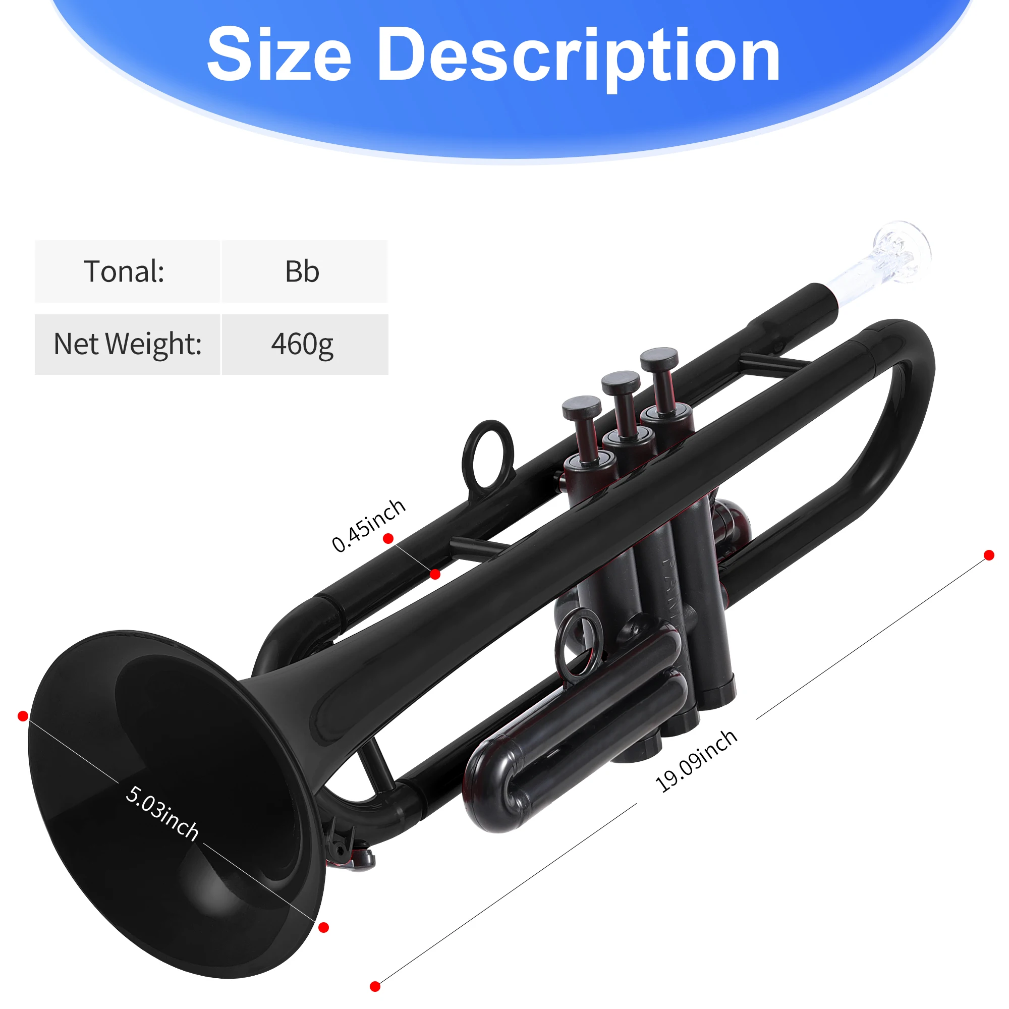 Factory Direct Plastic Trumpet Bb Musical Instruments For Beginner