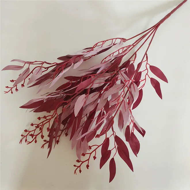 Green Fabric Leaves Factory Wholesale Artificial Willow Leaves