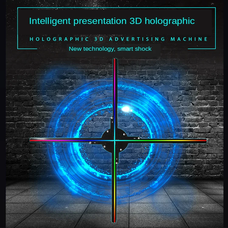 New design projector holographic 3d led advertising display fan