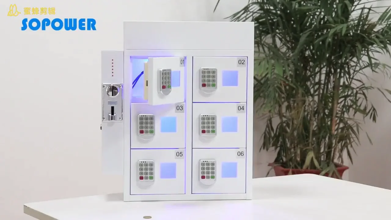 Public Cell Phone Charging Vending Machine Digital Pad Locks Multi