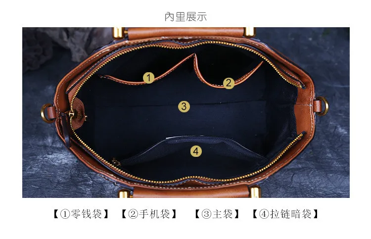 YQ03 free shipping Vintage Genuine Leather Women handbags Shoulder Bag Imperial Gorgeous Brand Luxury Shoulder Bags