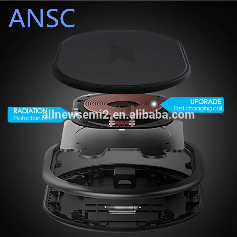 Customized universal 10w  charging pad  transmitter wireless charger base qi wireless charger  pad