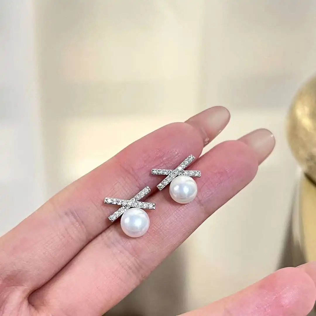 S925 Silver Needle Anti Allergy Star Same Style X Earrings 78mm