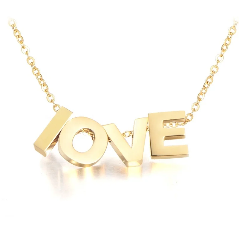Nom D Une Qualite En 7 Lettres Collier Avec Pendentif Avec Initiales En Acier Inoxydable,Bijou Plaqué