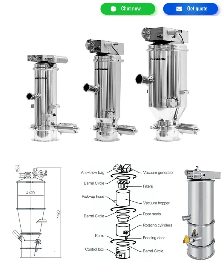 Powder granule pneumatic conveyor plastic vacuum feeder