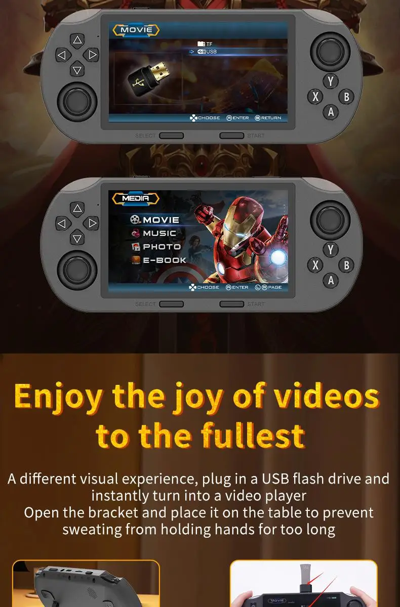 New SF3000 handheld game console GBA retro nostalgic portable arcade open source handheld PSP home game console