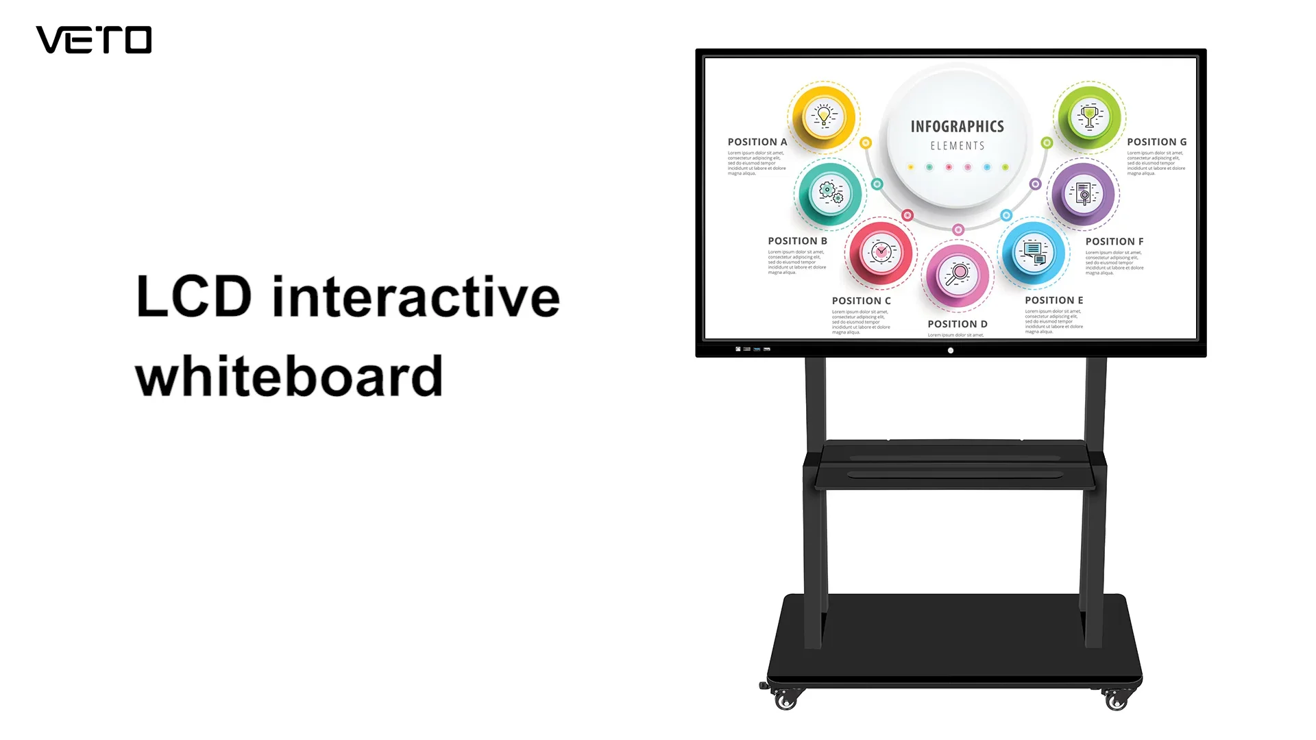 86 100 Inch Finger Multi Touch Screen Smart Lcd Display Electronic