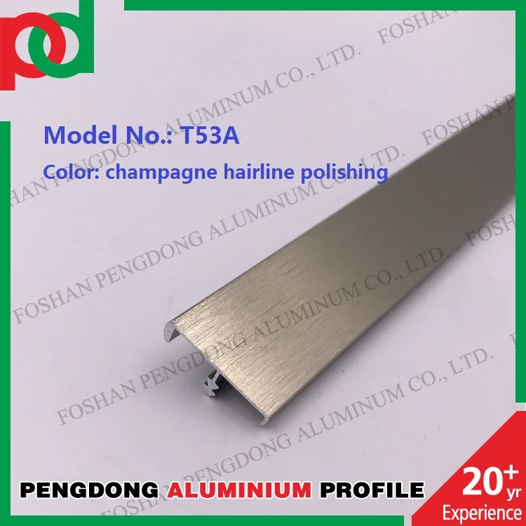 Perfiles De Aluminio En 20mm T Forma Para Borde Decorativo De Moldura De  Azulejo De Ribete - Buy Borde De Aluminio Product on Alibaba.com