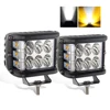 LED Driving lights Atv Utv 3 Sides Amber White Flashing Strobe 4Inch Motorcycle Truck Strobe Mini Work Light