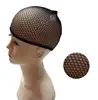 black adjust stretch mesh dome wig cap for wig, white fish net spandex mesh wig cap