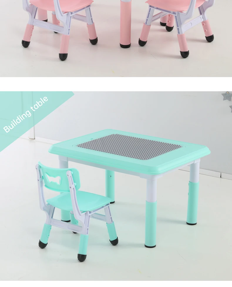 Children's building block table studay table and play fun toy table and chair