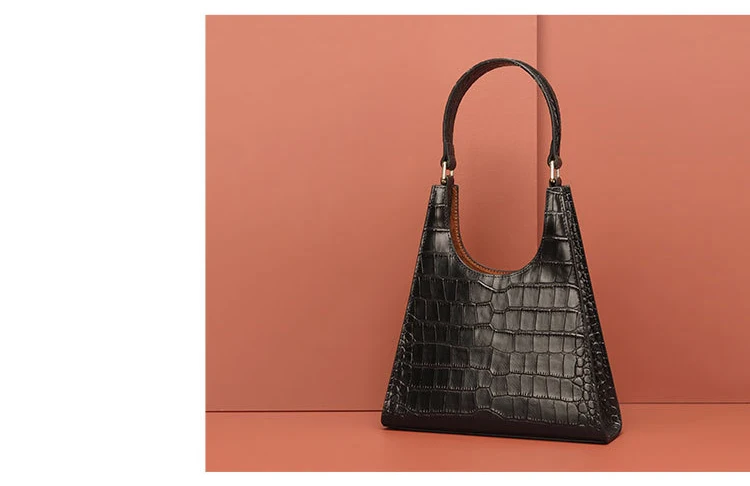 Triangle Handle Authentic Leather Bag main image 1