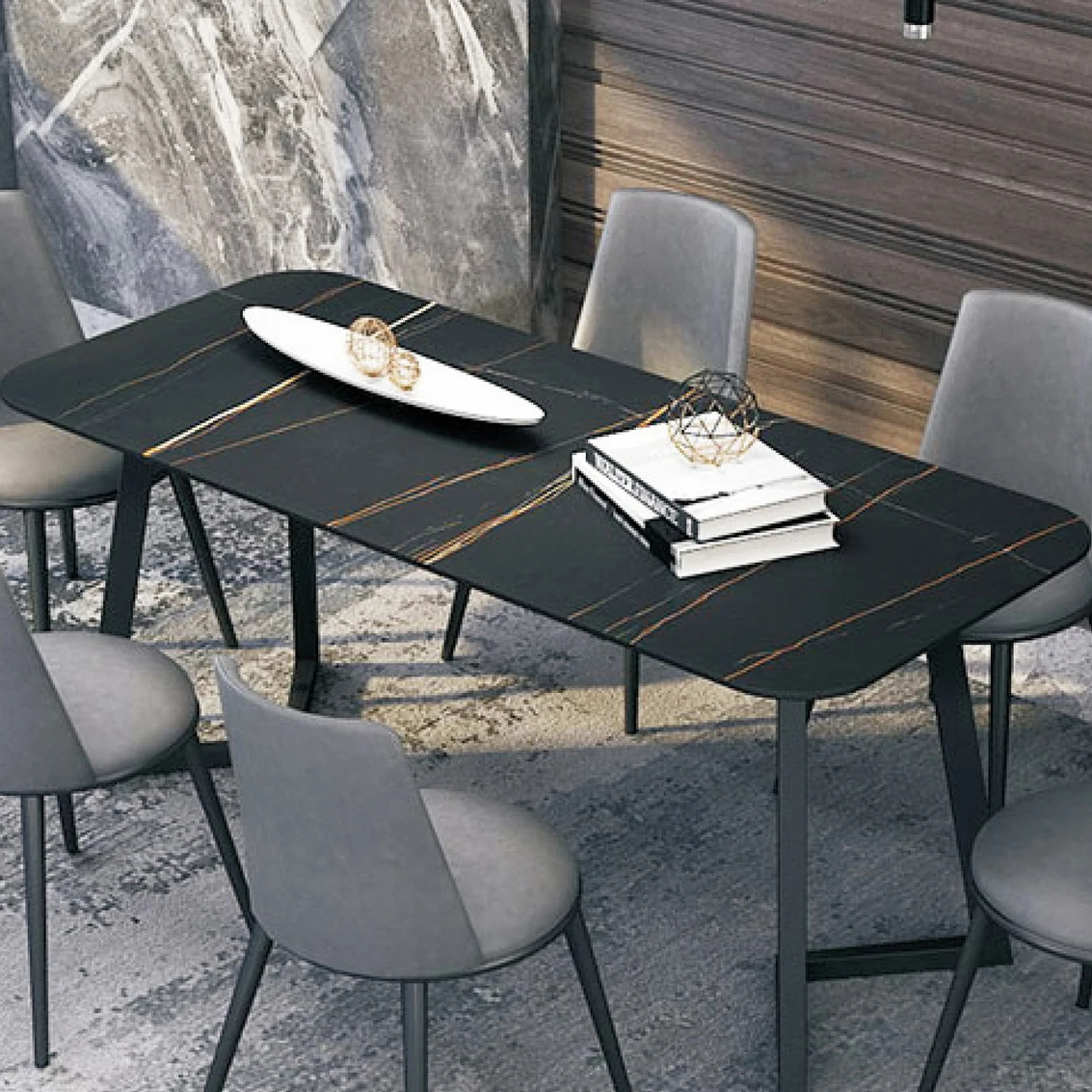 
OEM furniture porcelain artificial sintered stone marble dining table 