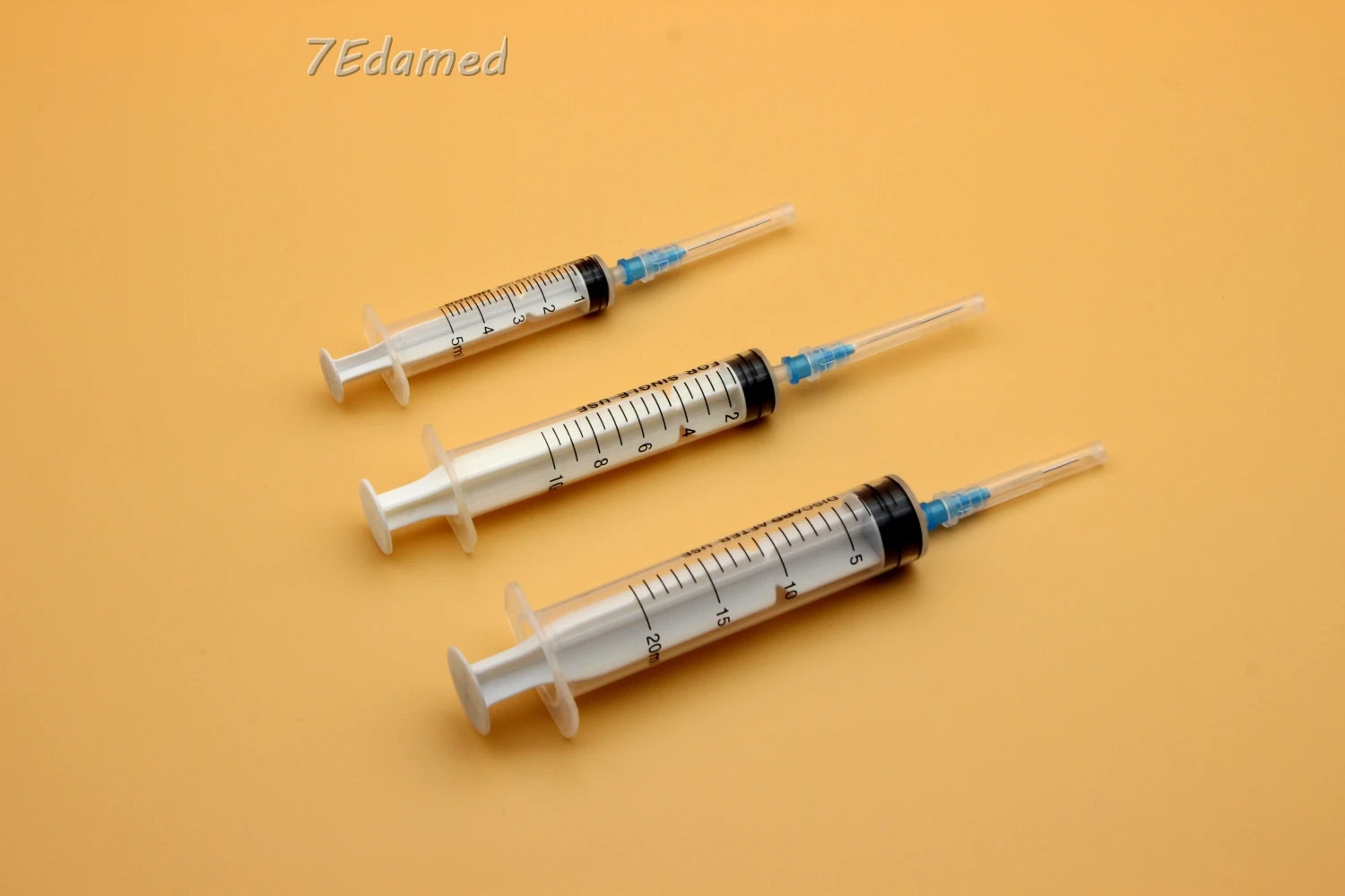 disposable medical plastic luer lock syringe with needle
