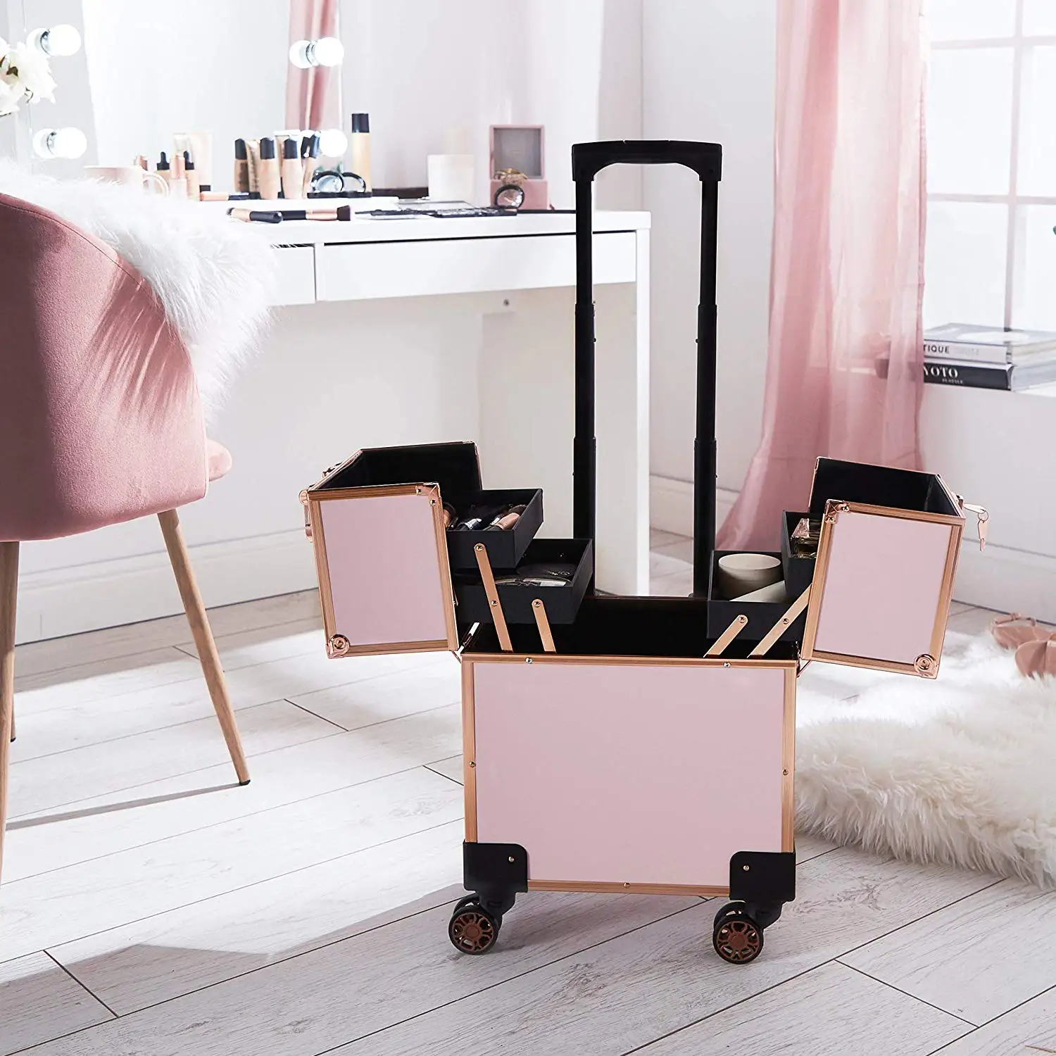 gold beauty trolley