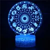 Qualities product creative zodiac illusion 3d led night light