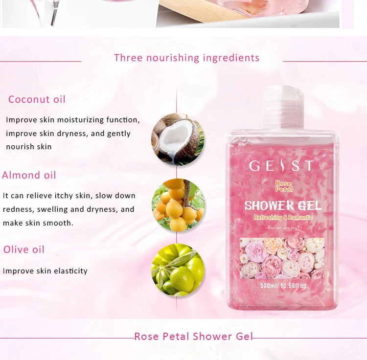 Oem Private Label Manufacturer Flower Aroma Fresh Petal Body Wash