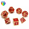 manufacturer educational dual color swirl prg antique brass polyhedral d&d metal dice