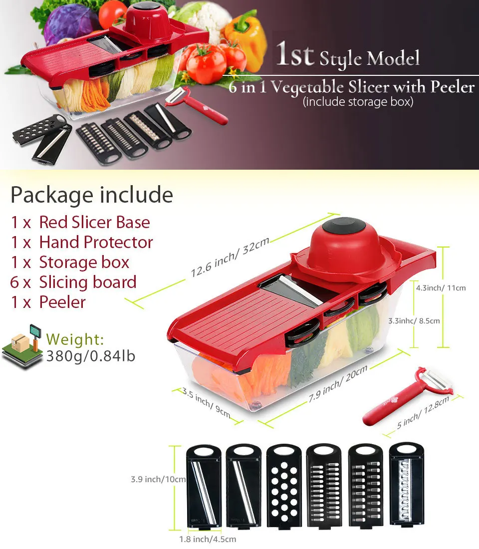 6 in 1 mandoline slicer wholesale