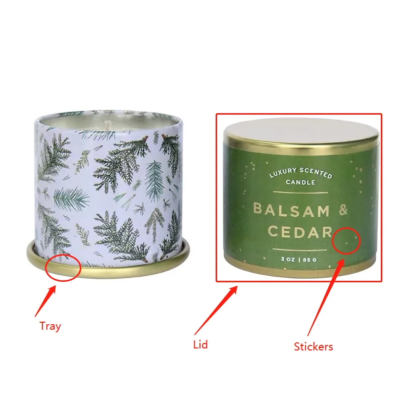 Wholesale 3 Oz Tin Custom Empty Small Metal White Candle Tins Jar Soy