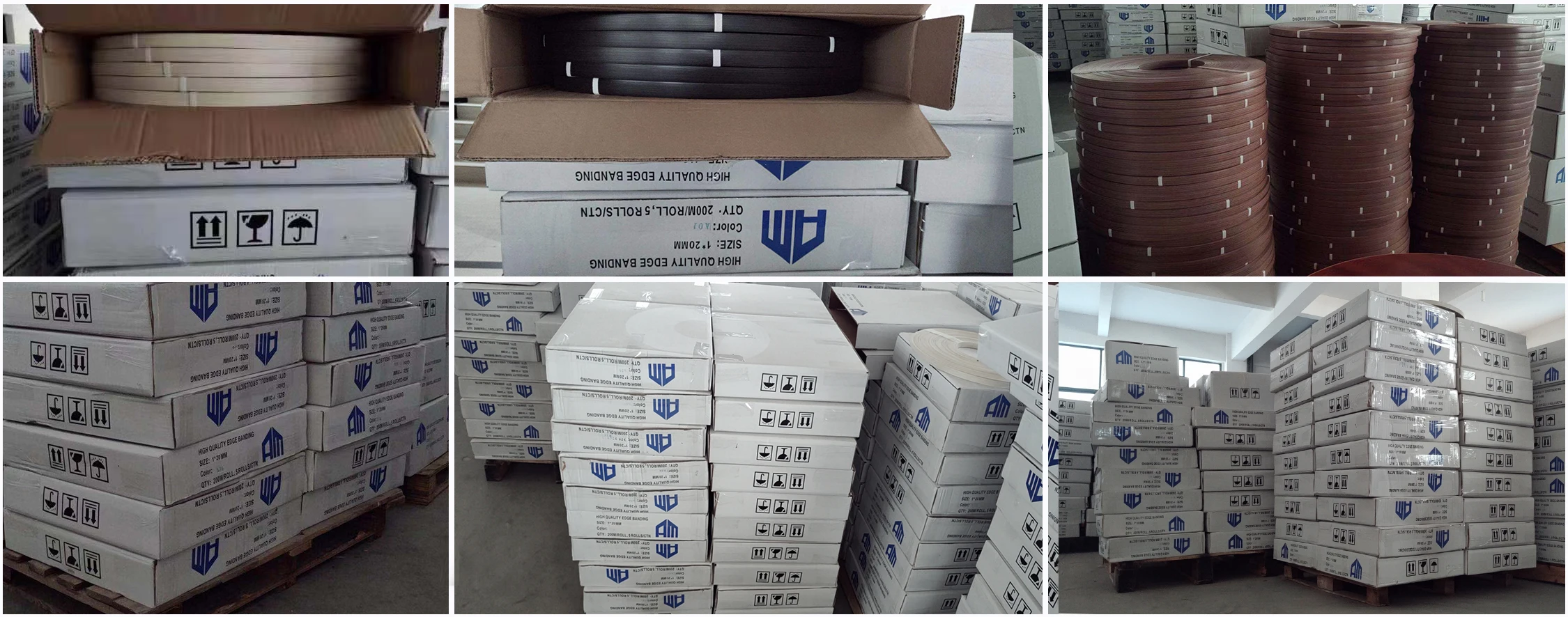 用于刨花板的高光泽/木纹/纯色/pvc 封边