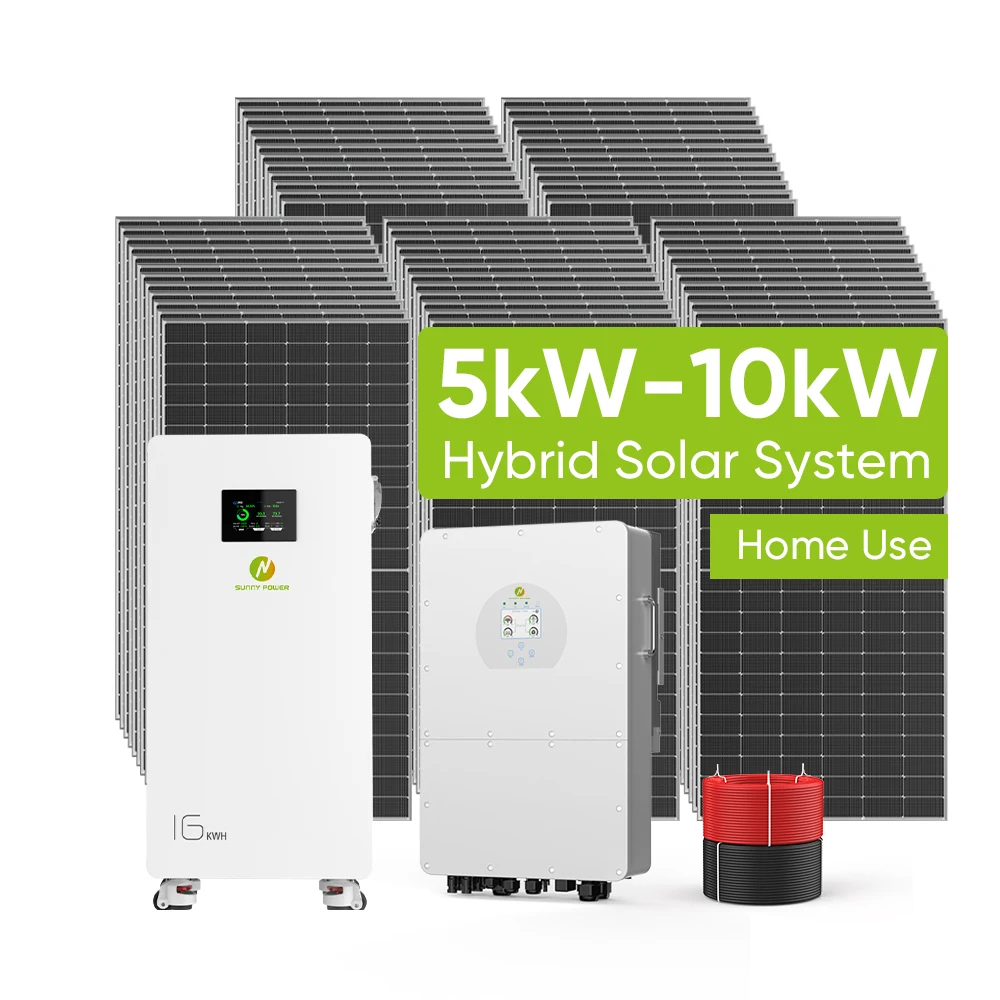 LiFePO4 battery bank integrated with hybrid inverter in garage setting