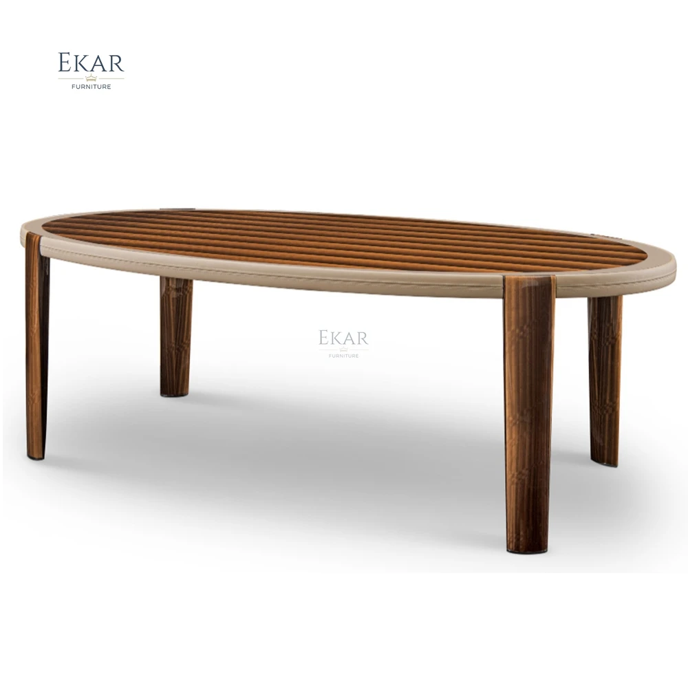 product ekar furniture elegant modern furniture table wooden design highlight dining table-60