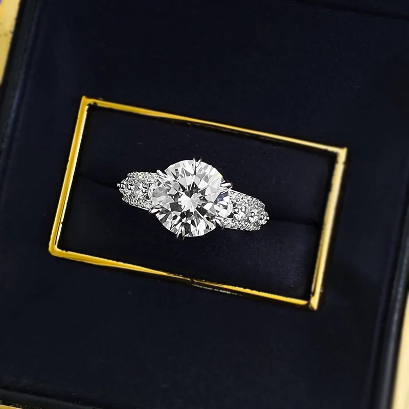 Custom IGI Certificate HTHP CVD Lab Grown Diamond Solid Gold Jewelry Lab Diamond Wedding Engagement Rings